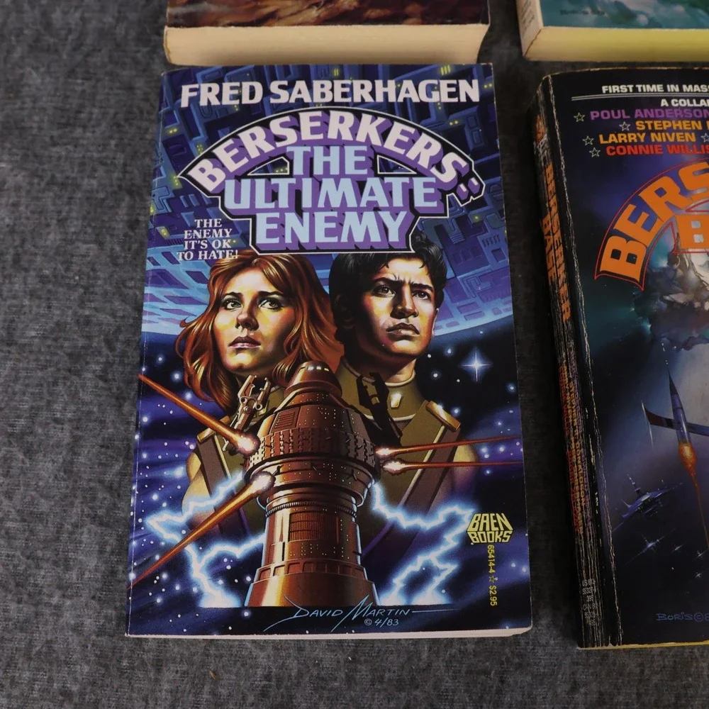 Vintage Berserker Series 4 PB Book Lot Saberhagen Niven Sci-Fi Multicolor USA
